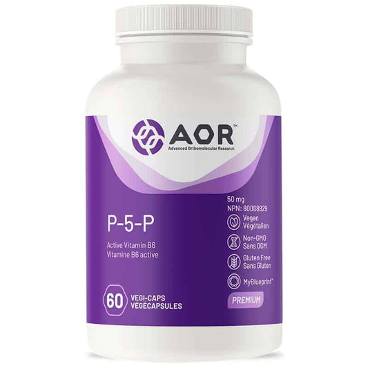 AOR P-5-P 50 mg vitamine b6 active végétalien sans ogm sans gluten 60 végécapsules 