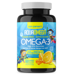 Aquaomega Omega-3 Enfants À Haute Teneur en AEP Orange Sans sucre