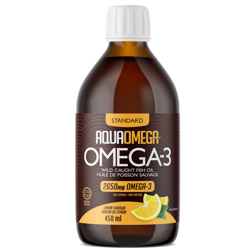 AquaOmega Oméga-3 Standard - Citron Huile de poisson sauvage