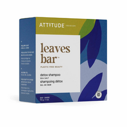 Attitude Leaves Bar Shampoing Détoxifiant Sel De Mer Végane Biodégradable