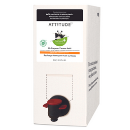 attitude recharge 2 litres Nature + Nettoyant Multi Surfaces - Zeste D'Agrumes