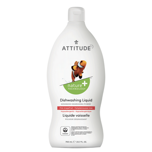 Attitude nature plus technology liquide vaisselle pamplemousse rose