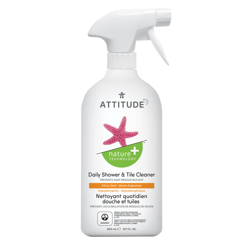 Attitude nature plus technology nettoyant quotidien douche zeste d'agrumes