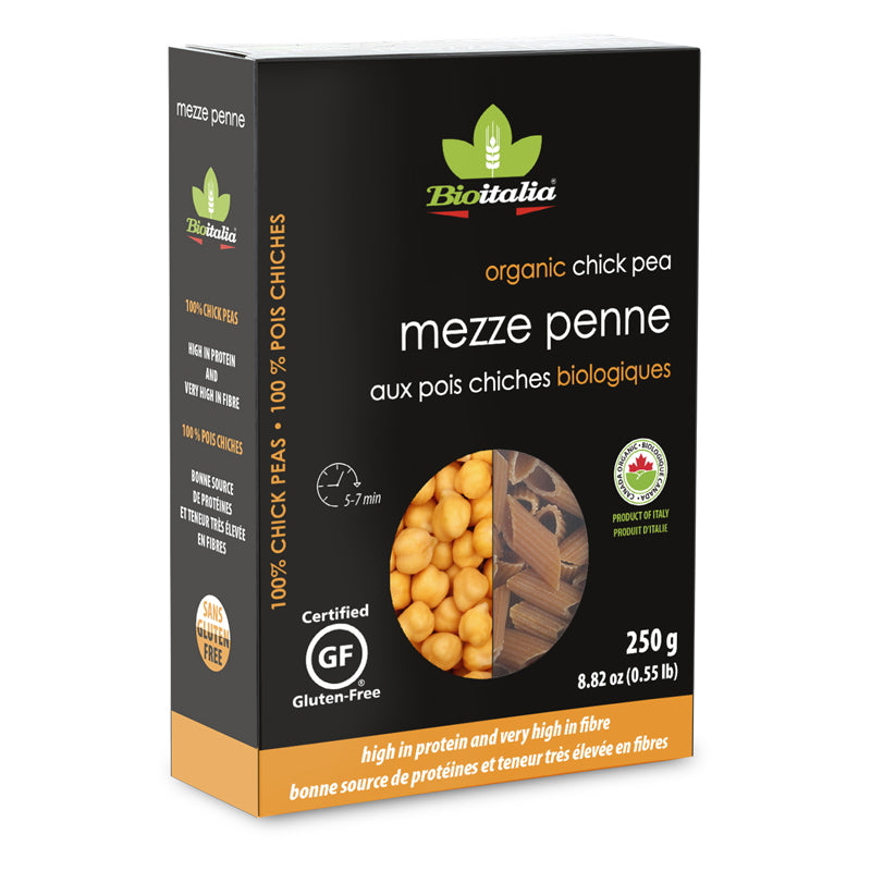 Bioitalia Mezze Penne De Pois Chiches Bio Sans gluten Riche en fibres