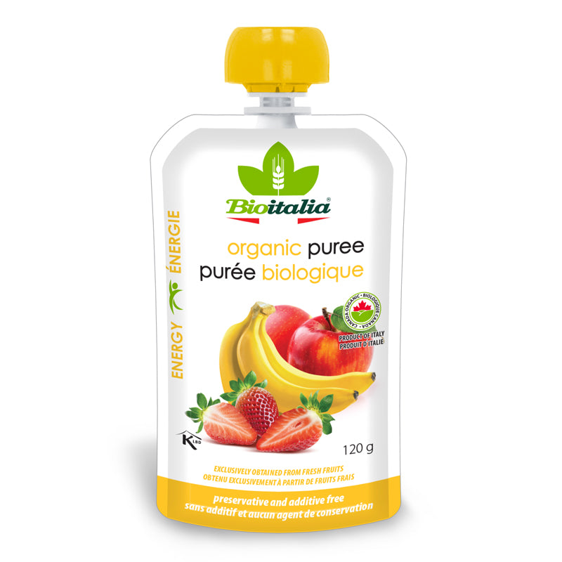 Purée Pommes Fraises Et Bananes Bio