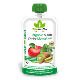 Purée De Pommes Kiwis Et Épinards Bio