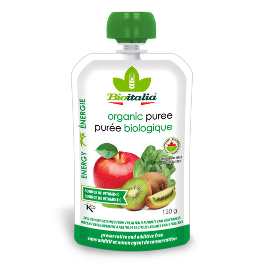 Purée De Pommes Kiwis Et Épinards Bio