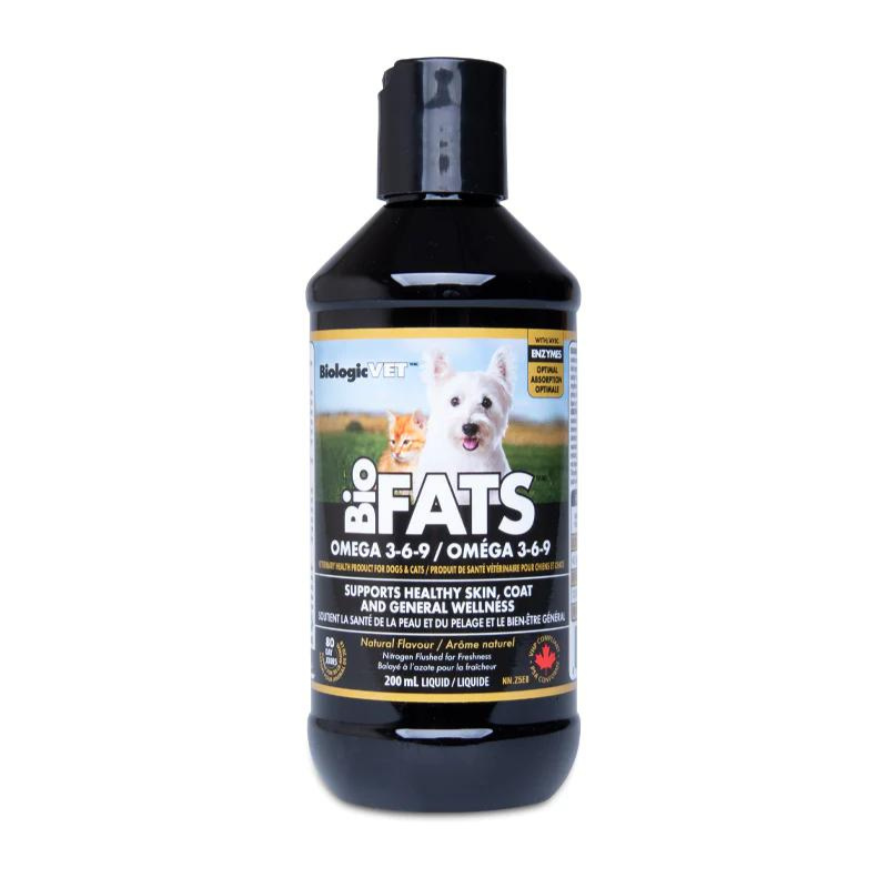 BiologicVET BioFATS Oméga 3-6-9 Pour chiens et chats Arôme naturel