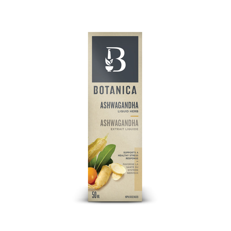 Botanica Ashwagandha extrait liquide Favorise la santé du système nerveux 50 ml