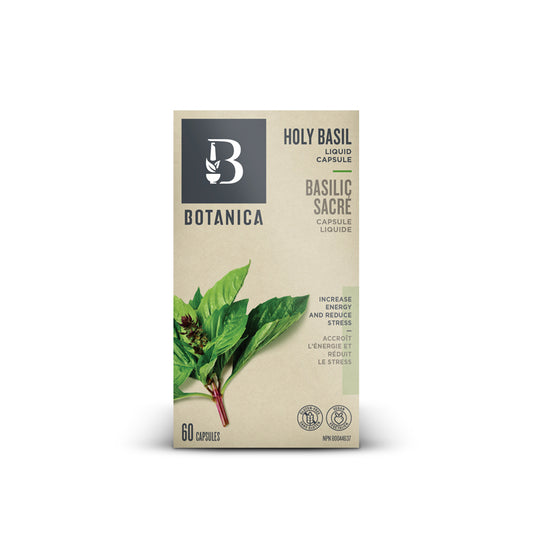 Botanica Basilic sacré capsule liquide Accroît l'énergie et réduit le stress 60 capsules 