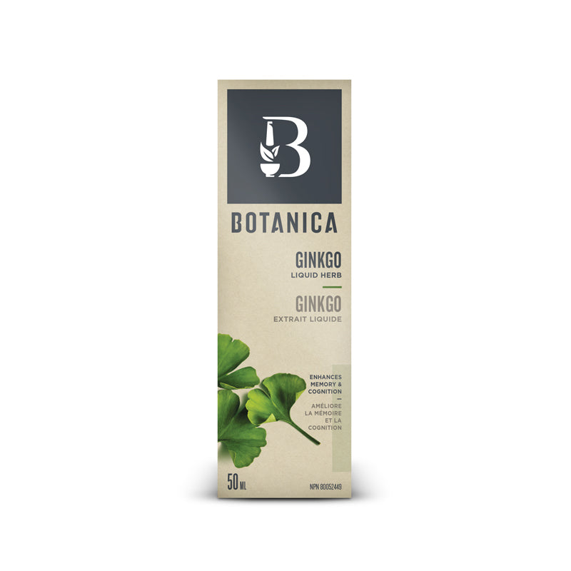 Botanica Ginkgo extrait liquide Améliore la mémoire et la cognition 50 ml