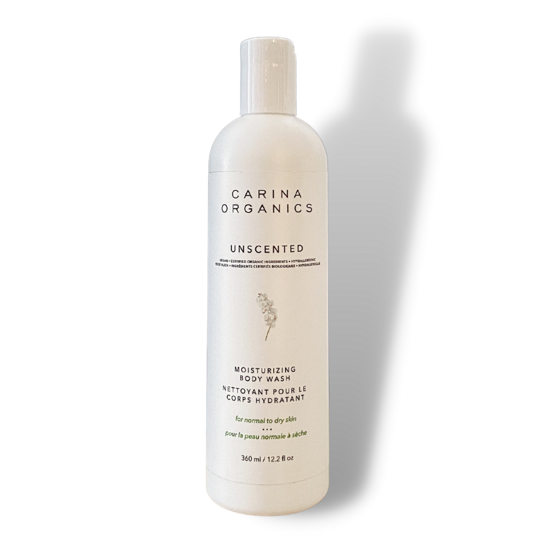 Carina organics nettoyant corps hydratant non parfumé