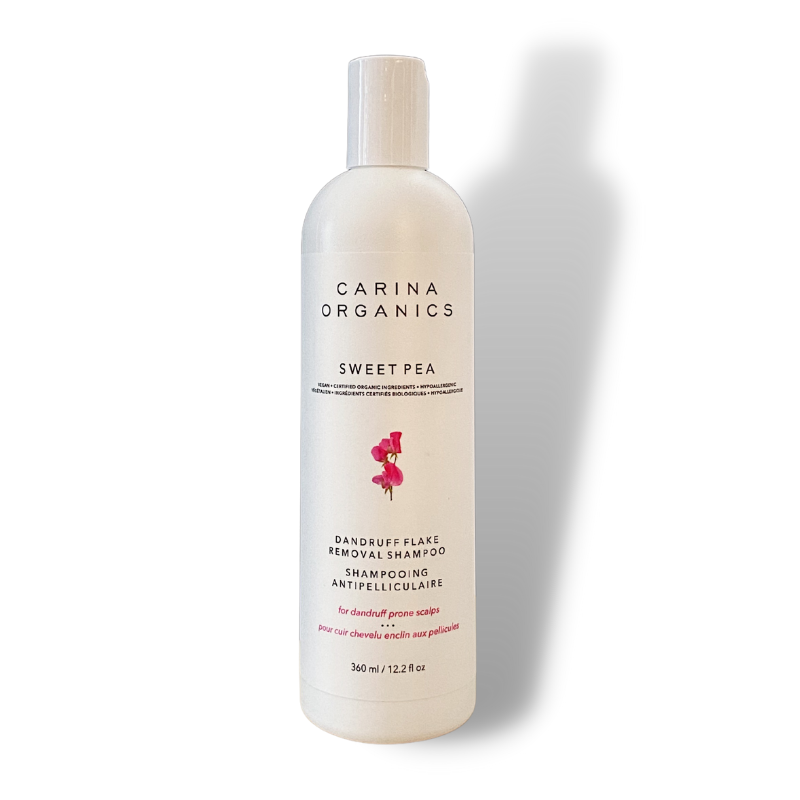 Carina organics shampoing antipelliculaire pois de senteur