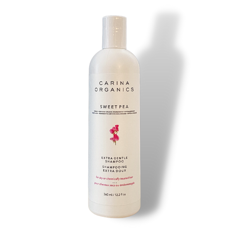 Carina organics shampoing extra doux pois de senteur