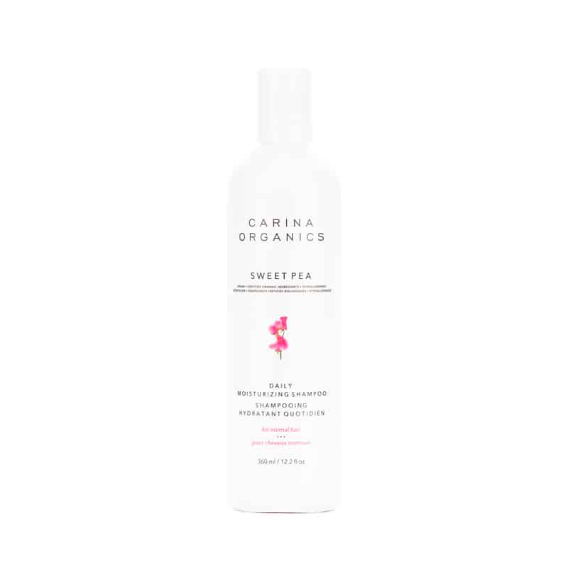 Carina organics shampoing hydratant quotidien pois de senteur