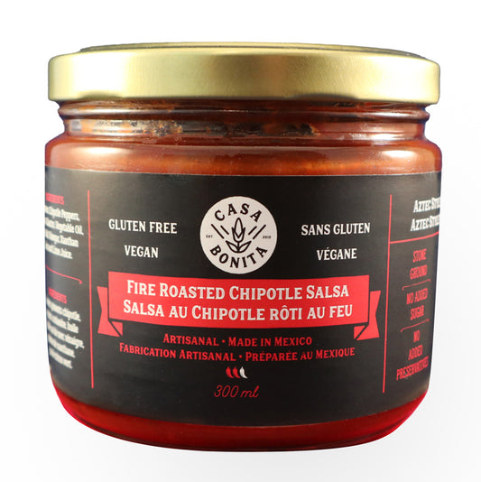 Casa Bonita Salsa Au Chipotle Roti Au Feu Végane Sans gluten Préparée au Mexique