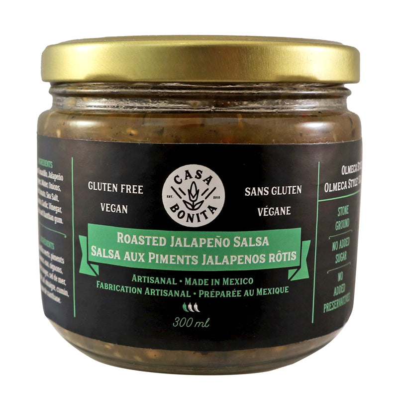 Casa Bonita Casa Bonita Salsa Aux Piments Jalapenos Rôtis Sans gluten Végane Préparée au Mexique