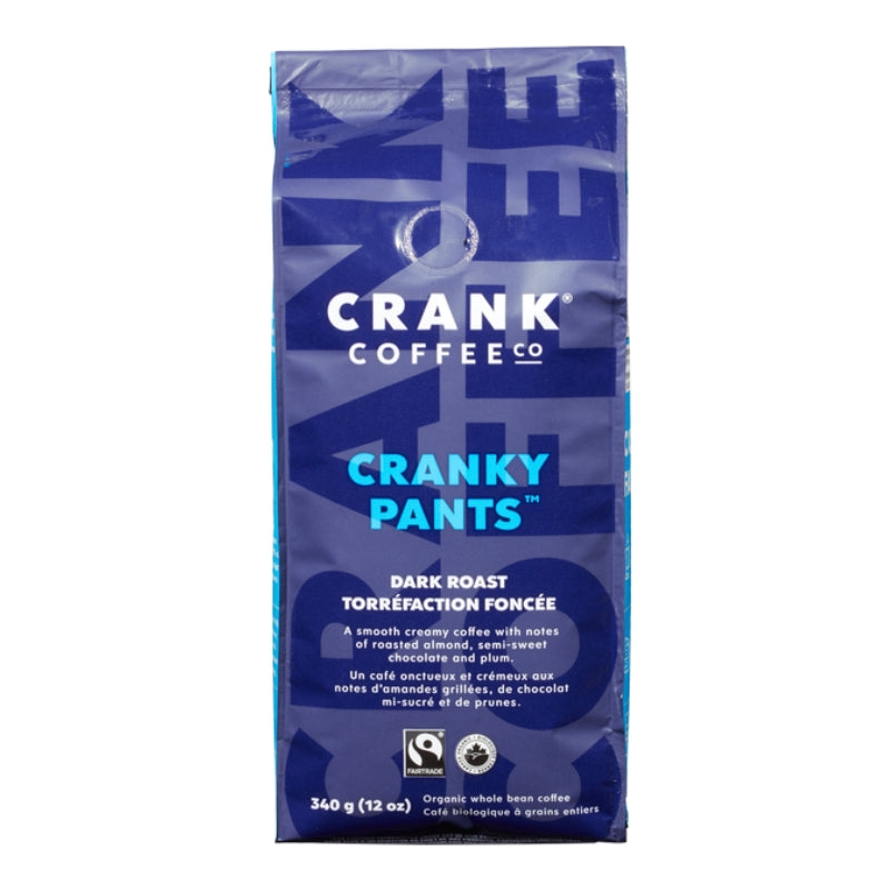 Cranky Pants Café en Grains Entiers Torréfiés Foncés biologique crémeux Amande chocolat