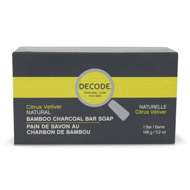 Decode Savon au Charbon de Bambou Citrus Vetiver Pour Hommes