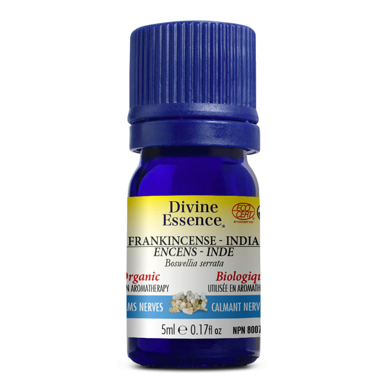 Divine essence huile essentielle encens inde biologique calmant nerveux 5 ml