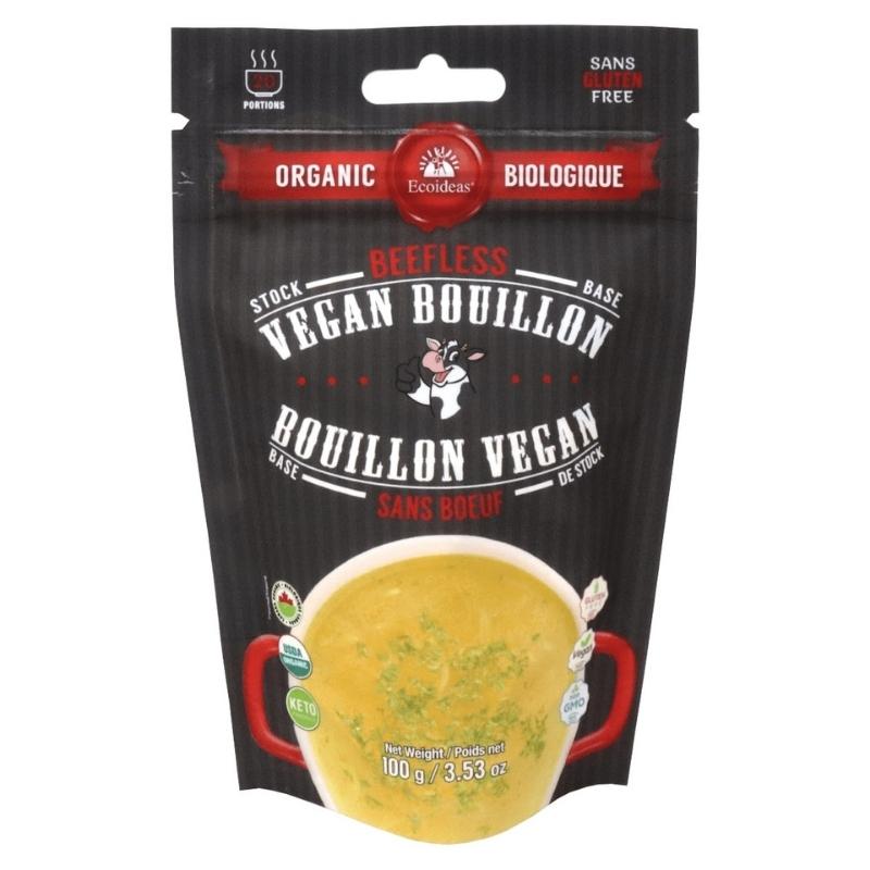 Ecoideas Base De Bouillon Végétalien Bio Sans Boeuf Keto Sans gluten Sans OGM