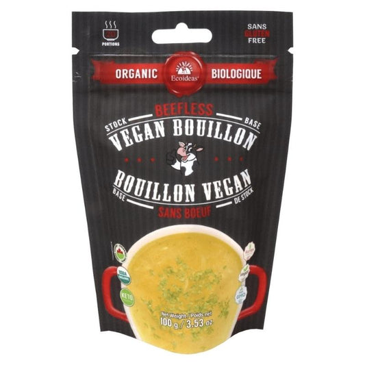 Ecoideas Base De Bouillon Végétalien Bio Sans Boeuf Keto Sans gluten Sans OGM
