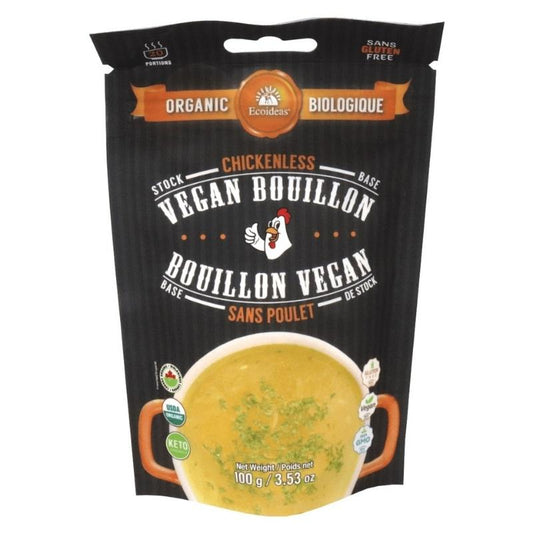 Ecoideas Base De Bouillon Végétalien Bio Sans Poulet kéto végan Sans gluten Sans OGM
