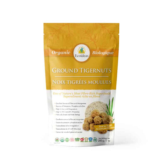 Ecoideas noix tigrés moulues biologique superaliment riche en fibres vegan sans ogm 200g