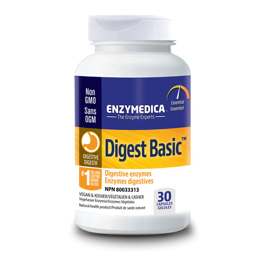 enzymedica digest basic enzymes digestives vegan végétalien 30 capsule gelule