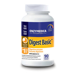 enzymedica digest basic enzymes digestives vegan végétalien 90 capsule gelule