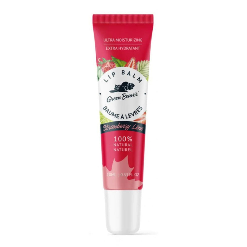 green beaver Baume à lèvres Fraise-Lime - Ultra hydratant Lip balm - Strawberry-Lime - moisturizing