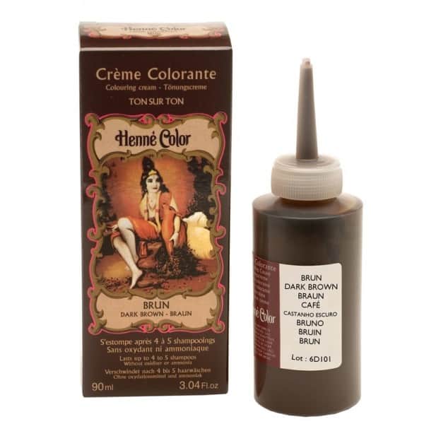 Henna colouring cream - Dark brown