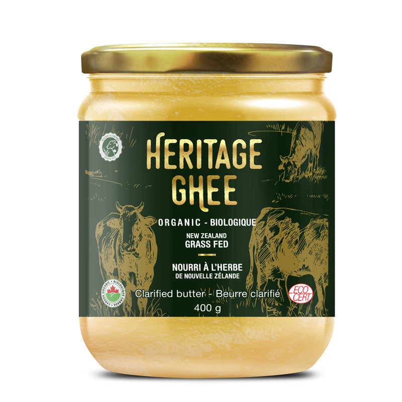 Heritage Ghee Beurre Clarifié Biologique Nourri À L'Herbe