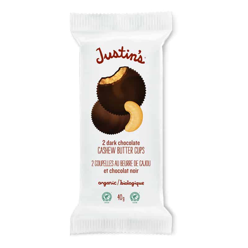 Coupelles de beurre de cajou au chocolat noir