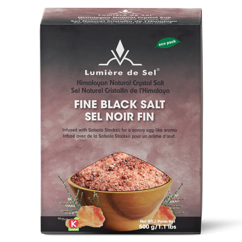 Lumière de sel Sel Noir Fin De L'Himalaya  Sans gluten