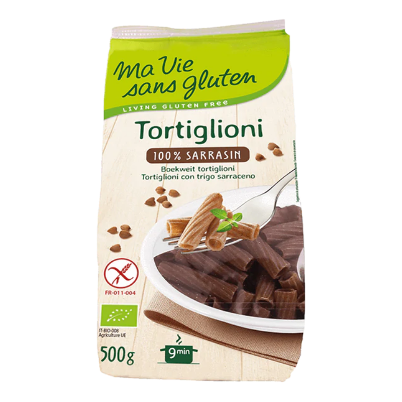 ma vie sans gluten Tortiglioni Bio Au Sarasin Biologique Sans allergènes Source fibres et protéines