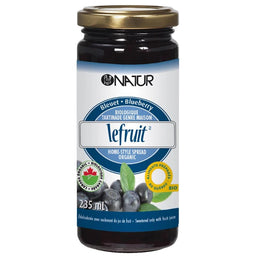 Natur Le Fruit Bio Tartinade Bleuets préparé au Québec sans sucre ajouté