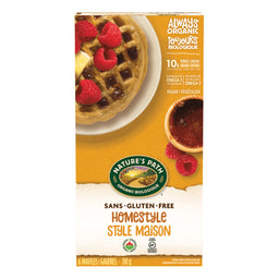 Nature's Path Gaufres Style Maison Biologique Sans gluten Végétalien Oméga-3 Grains entiers