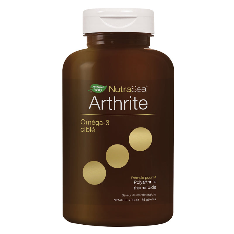 nature's way nutrasea arthrite oméga-3 ciblé polyarthrite rhumatoide menthe fraîche