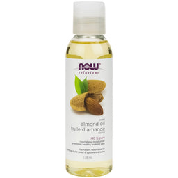 now huile d'amande douce 100% pure hydratant nourrissante contribue peau apparence saine 118 ml