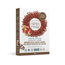 Sprouted brown rice cacao crisps