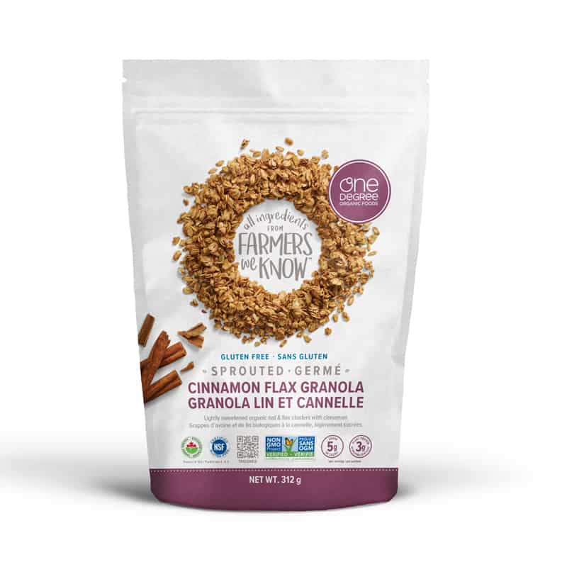 Sprouted cinnamon flax granola