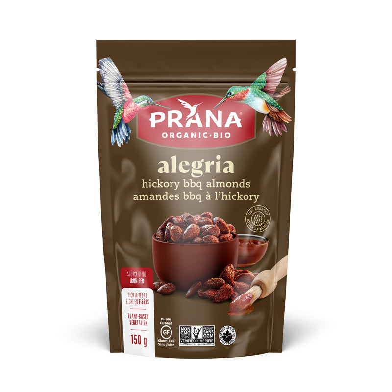 Prana alegria amandes bbq l'Hickory biologique