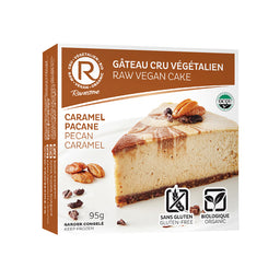 Gâteau cru végétalien - Caramel et pacanes 