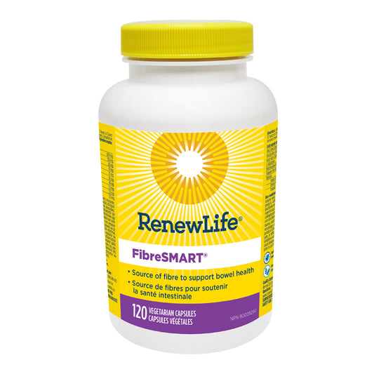 renewlife fibresmart source fibre soutenir santé intestinale 120 capsules végétales