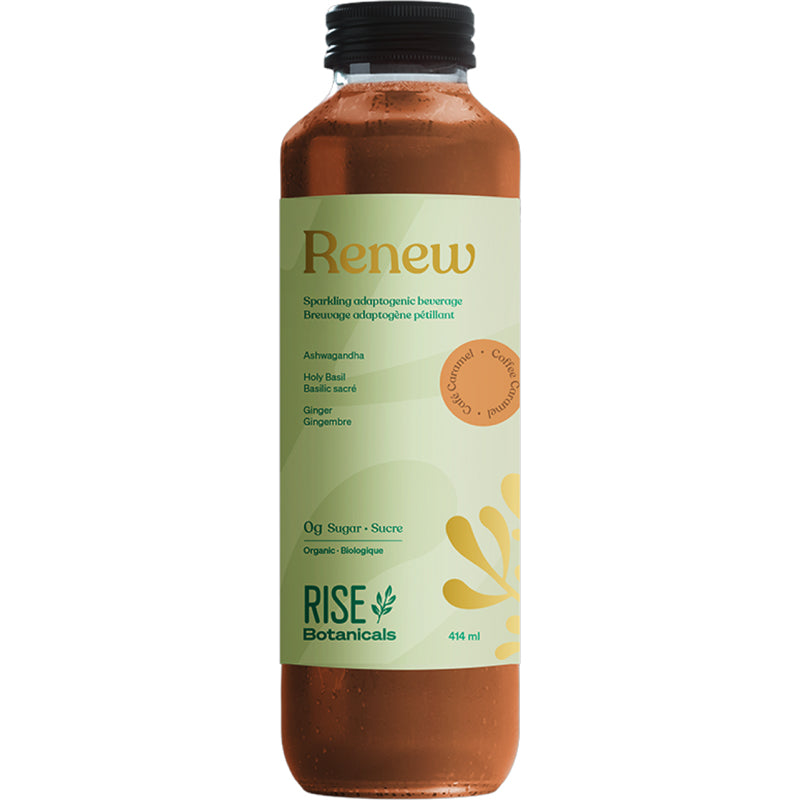 Rise Botanicals - Renew Café Caramel Adaptogène Végane Cétogène Sans sucre Pétillant