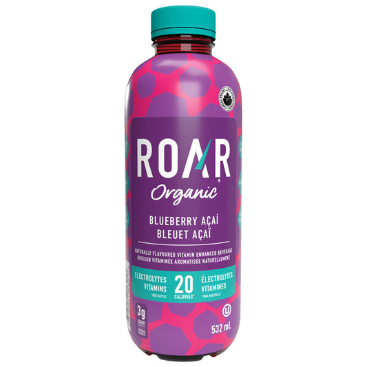 Roar organic boisson électrolytique bleuet acai