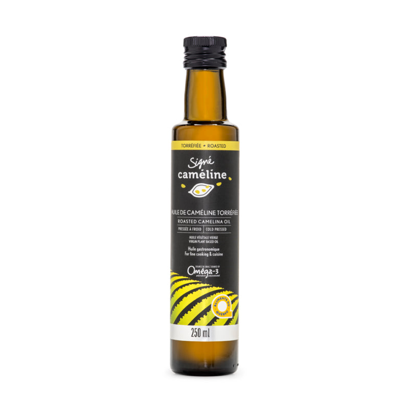 signé cameline huile torréfiée pressée froid oméga-3 cuisine gastronomique  produit Québec