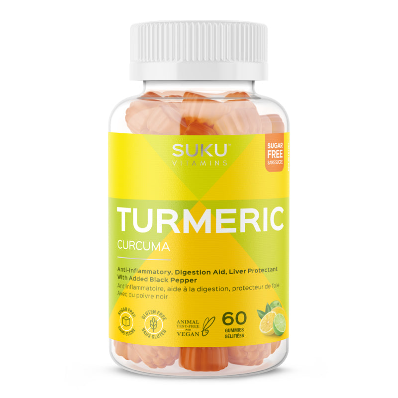 Suku Curcuma en gélifiés Végane Anti-inflammatoire Digestion Protecteur du foie Sans gluten Sans sucre