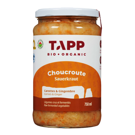 Carrots and ginger sauerkraut - Organic